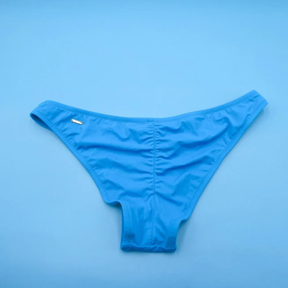 Victorias Secret XL Blue Brazilian Low Rise Bikini Bottom Swimwear Beach‎ Women